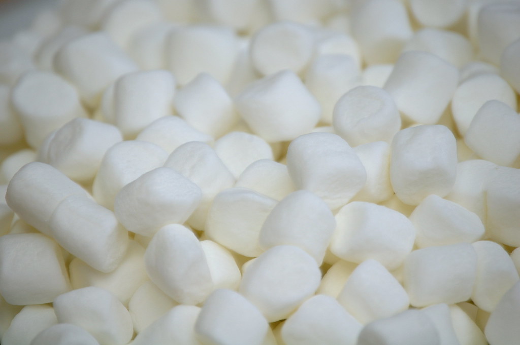 Fluffy white marshmallows