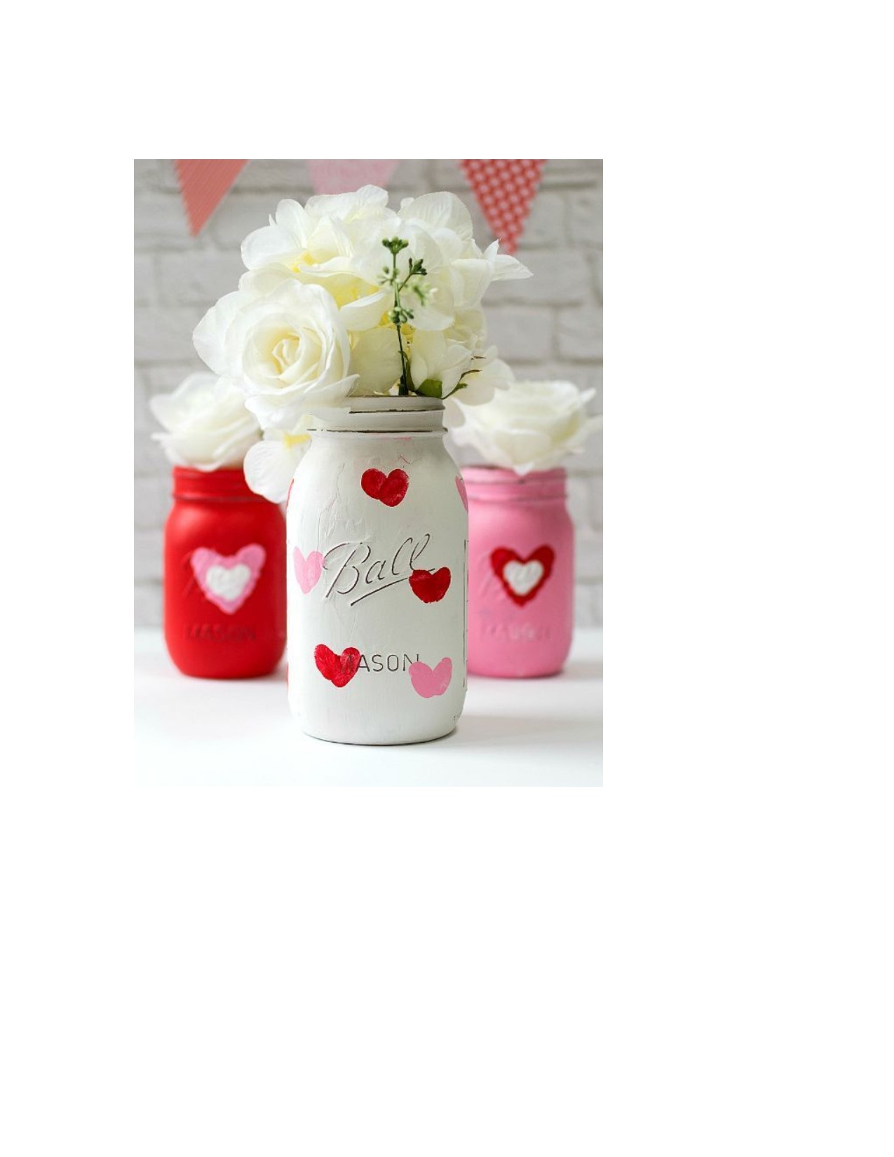 Enjoy decorating a glass jar for your special Valentine!