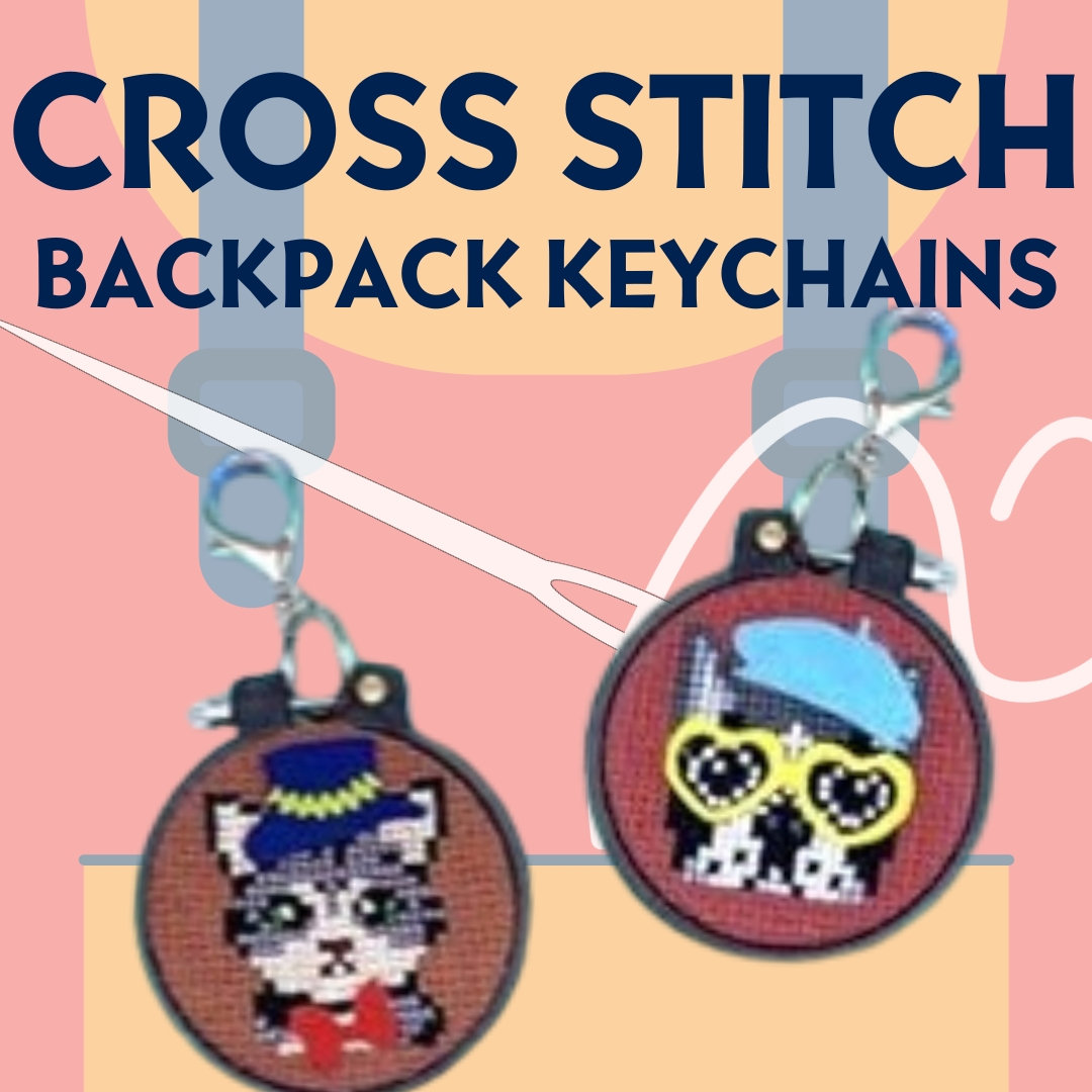 Cross stitch keychain