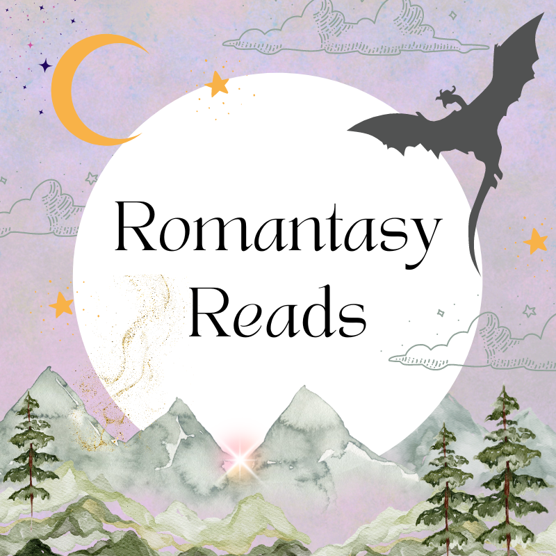 Romantasy Reads- Mountain Scene with a Dragon done in watercolor