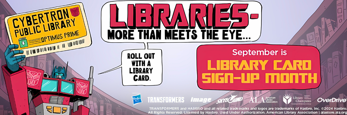 Library Card Sign Up Month Slide