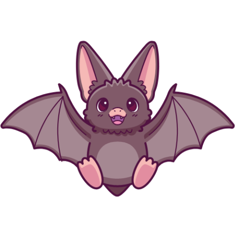 clipart of a bat (animal)