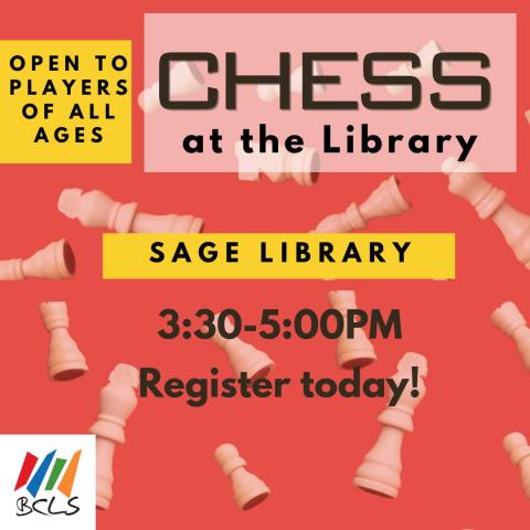 Chess at the Library open to chess players of all ages
