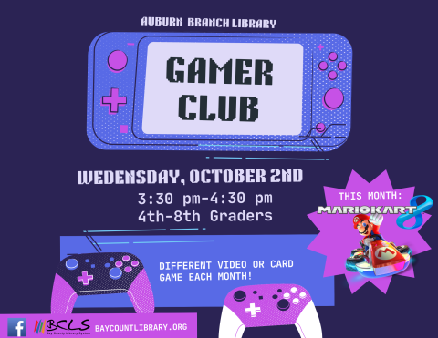 Gamer Club Flyer with event details