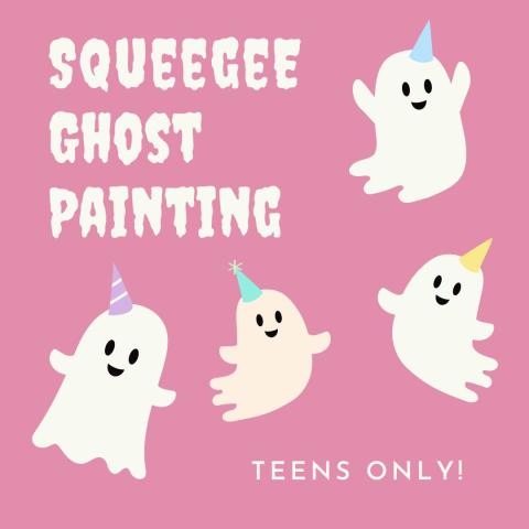 Squeegee Ghost Painting for teens in grades 6-12