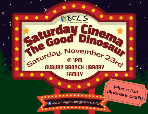 Saturday Cinema Event Flyer with Details 