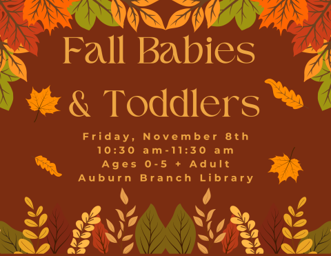 Fall Babues & Toddler program flyer details 