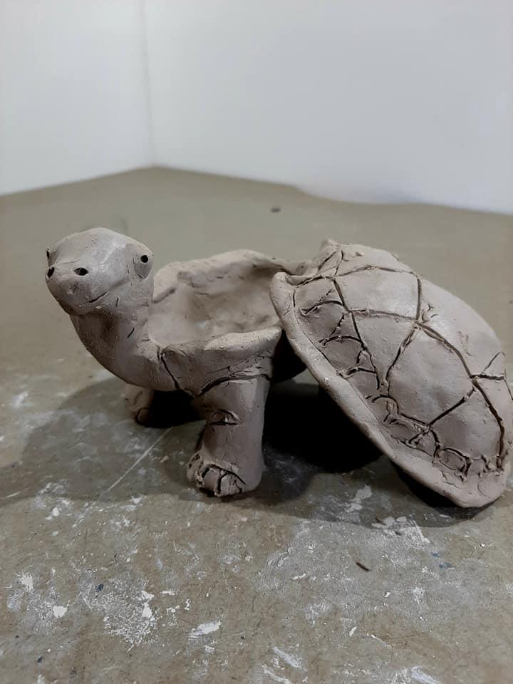 Image of clay sculpted turtle