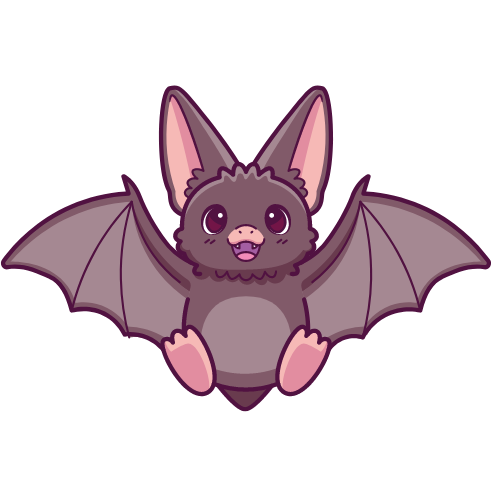 clipart of a bat (animal)