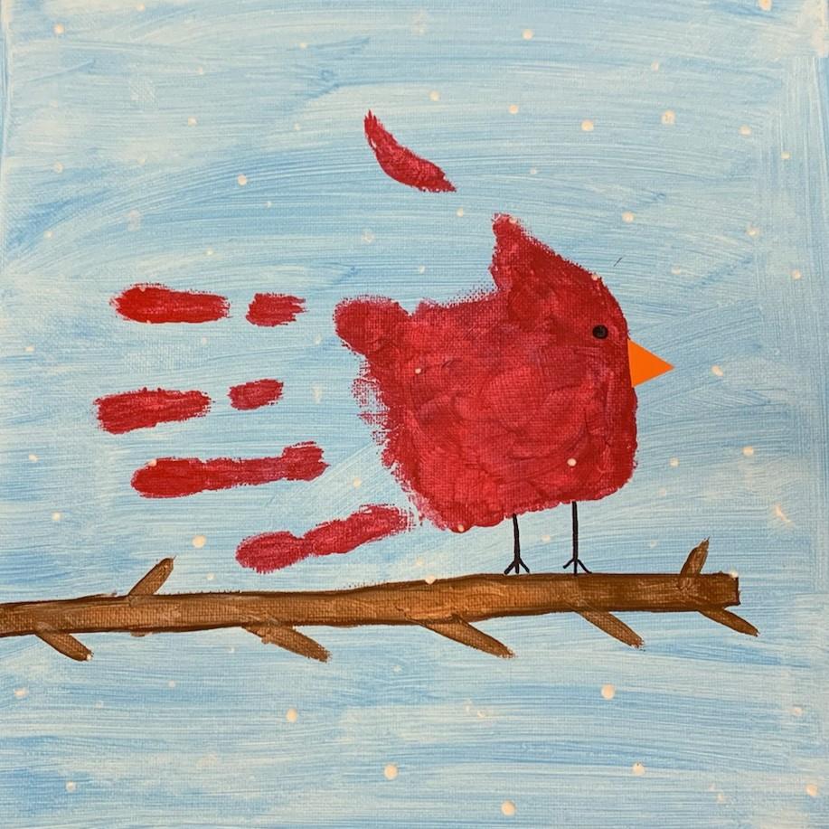 Handprint cardinal