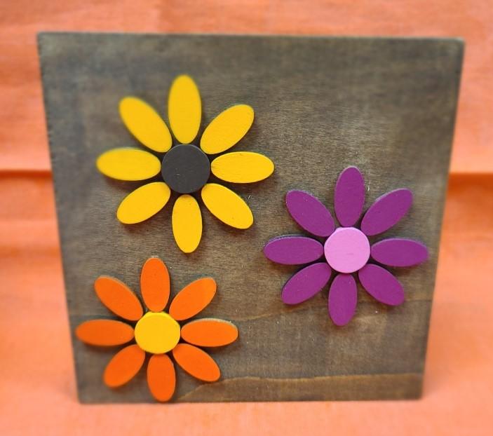 Wood Biscuit Flowers